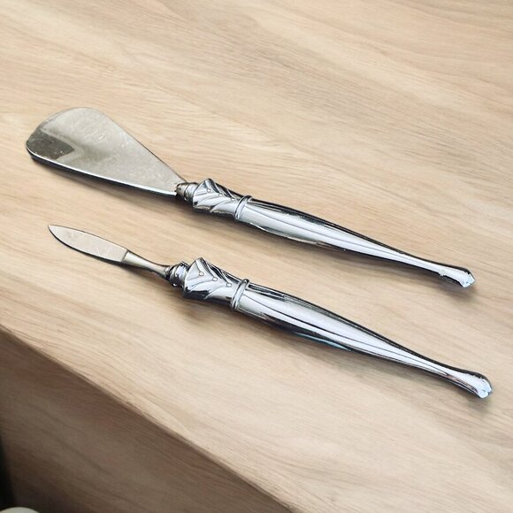 Vintage Silver Tone Shoe Horn and Manicure Instrument Knife Collectible - Picture 1 of 4